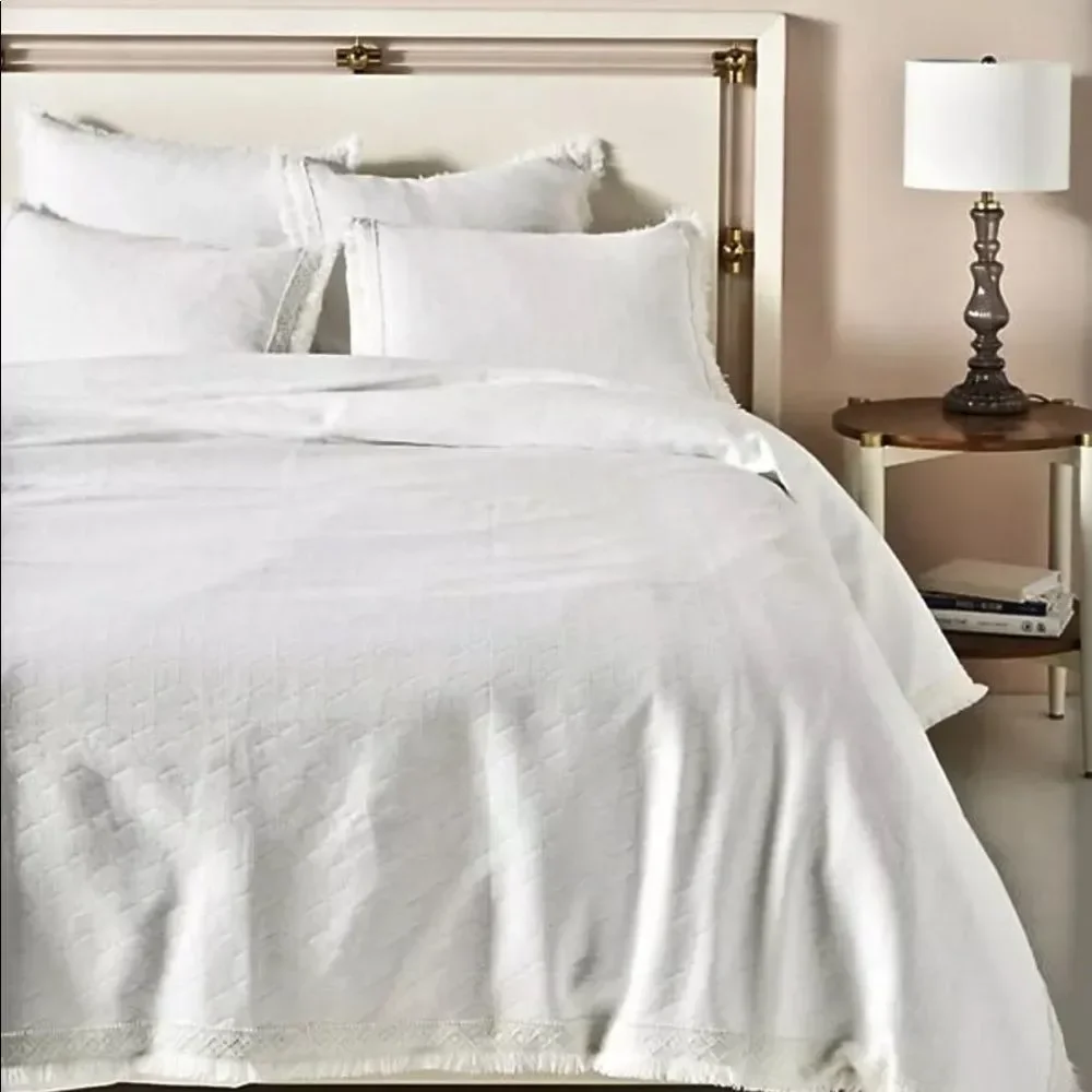 Anthropologie Duvet Diamond Fringe button closure - Picture 1 of 4